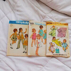 3 - Vintage Children's Simplicity Patterns